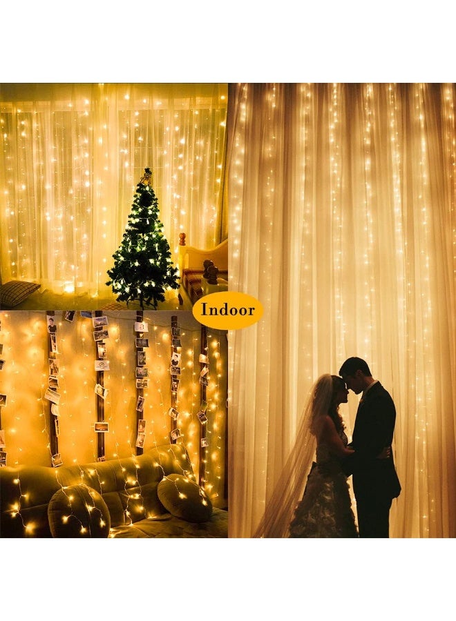 أضواء سلسلة شمسية منزلية محسّنة للحديقة مع تحكم عن بعد، مُقاومة للماء، 300 لامبة LED ساحرة، 8 أوضاع، لمنظر الجازيبو، الشرفة، الحفلات، الفعاليات، الحفلات الزفاف، الزينة الميلادية - Image 3